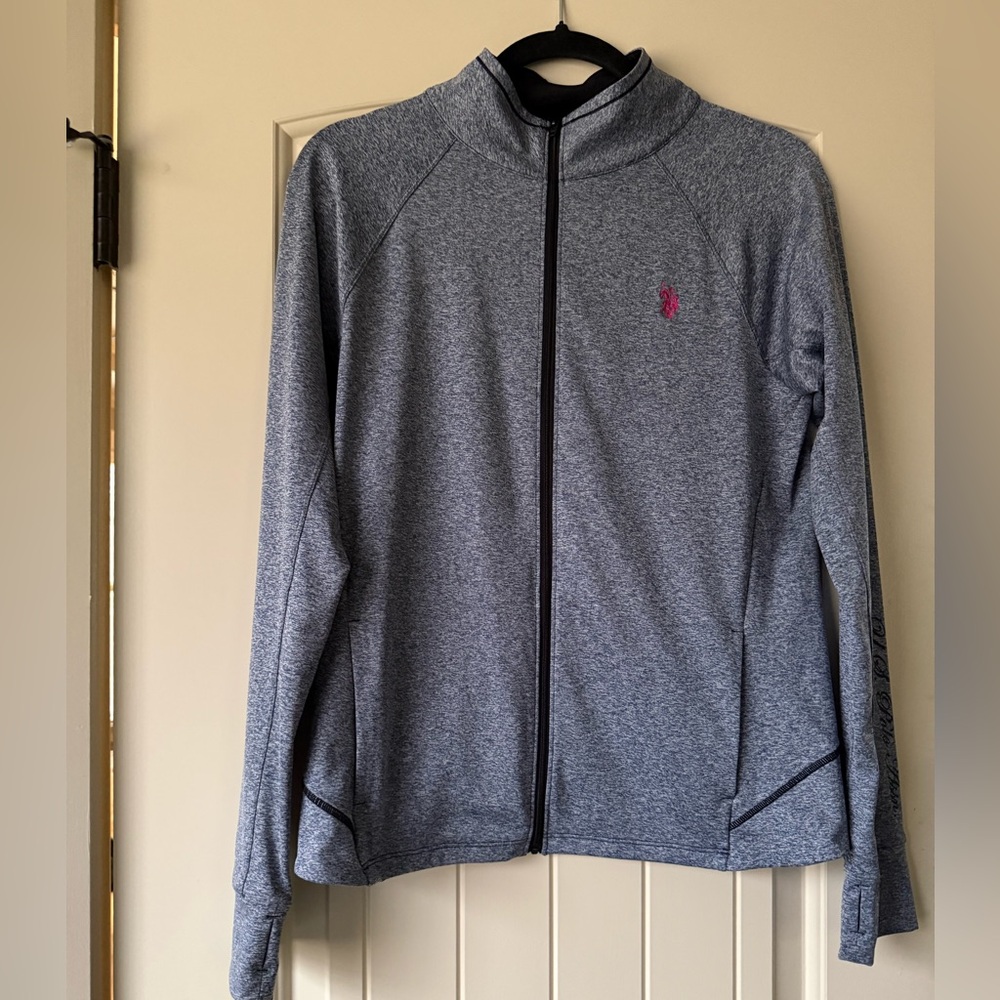 US Polo Association Blue Full-Zip Jacket